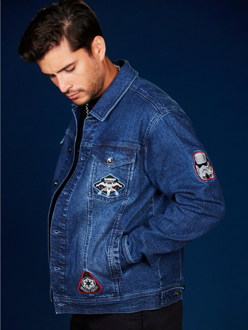 Our Universe Star Wars Ahsoka Dark & Light Side Patches Denim Jacket - Picture 10 of 10